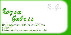 rozsa gabris business card